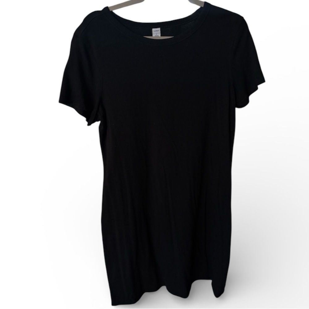 Old Navy Vintage Crew Neck Short Sleeve Mini Black T-Shirt Dress
